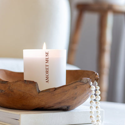 White Matte Candle - Amoret Muse