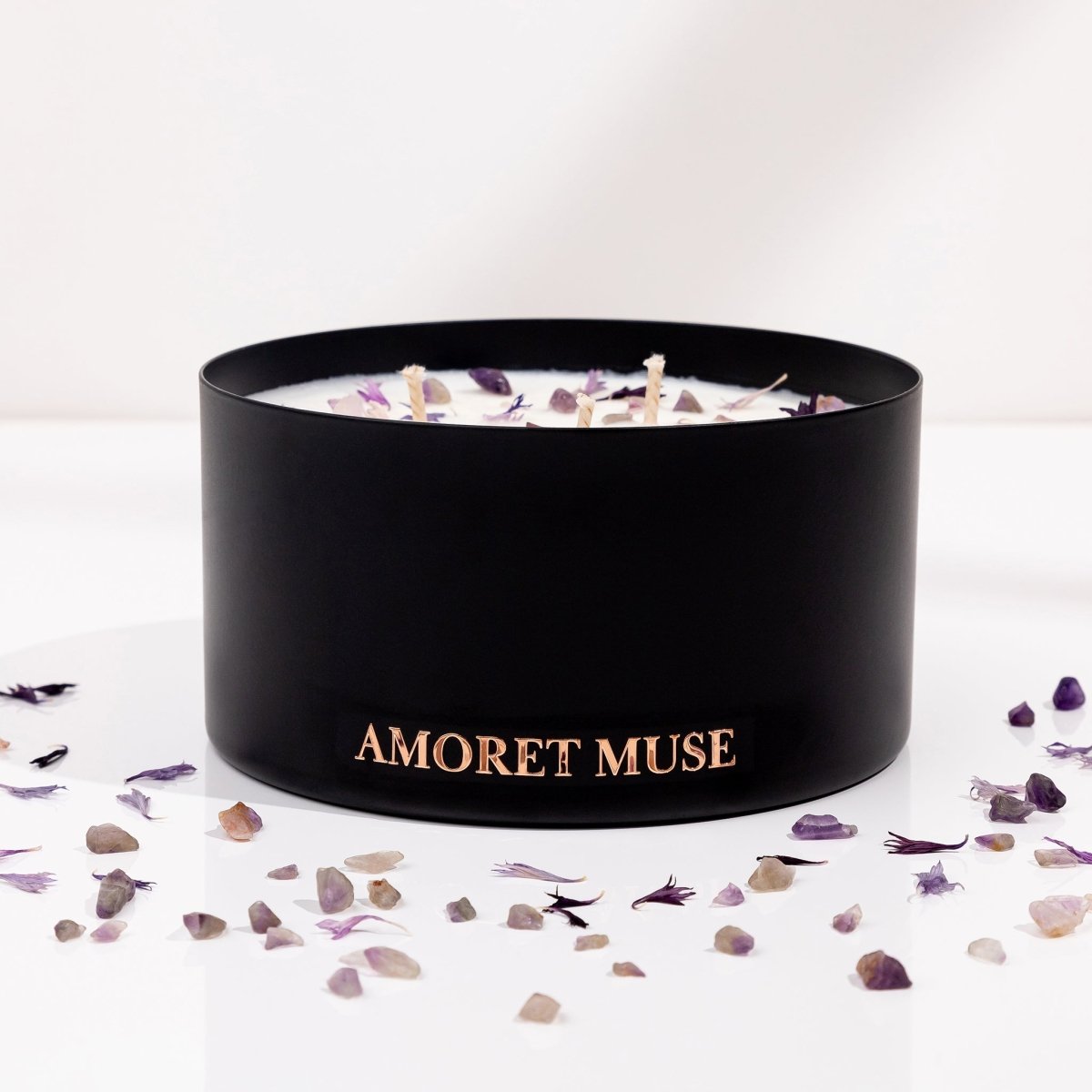 Crystal Infused Candle - Amoret Muse Creations