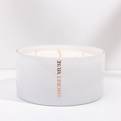 Centrepiece Candle - White - Amoret Muse Creations
