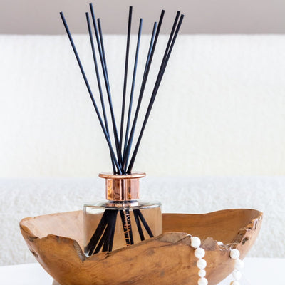 Luxe Clear Black Reed Diffuser - Amoret Muse Creations